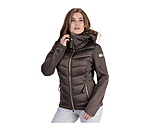 Veste d'quitation  capuche bi-matire avec Softshell  Claire