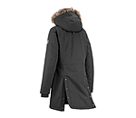 Extrem warmer und langer Winter-Reitparka mit hoher, verstellbarer und per RV abnehmbarer Kapuze, die mit einem per RV abnehmbar