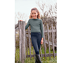 Pantalon d'�quitation hybride � fond int�gral grip enfant  Ilva