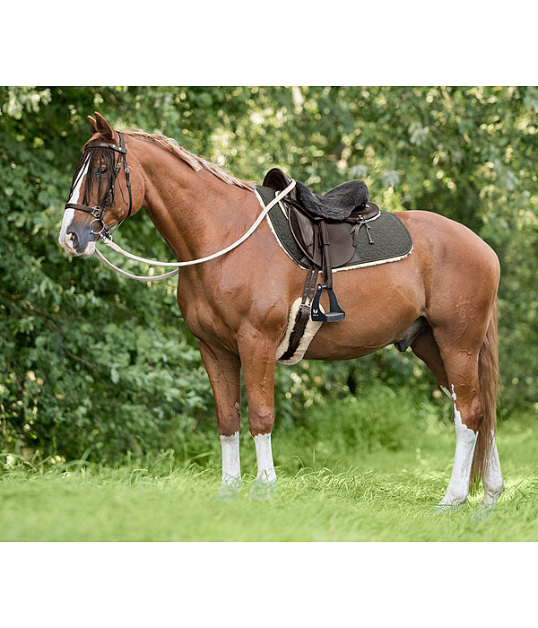 Tapis de selle en laine de mouton retourn  Bernina