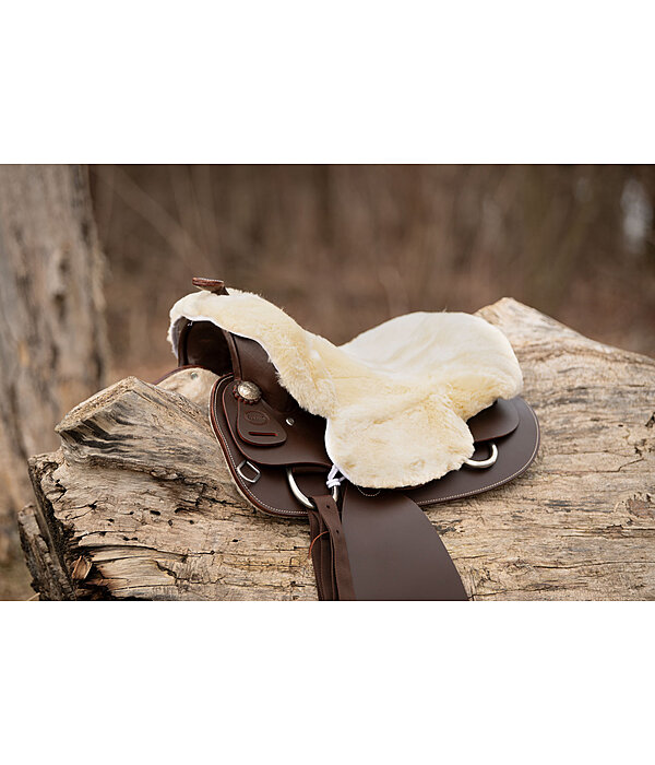 Fourrure de selle en v�ritable fourrure d'agneau