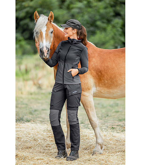 Veste bi-mati�re en polaire nid d'abeille