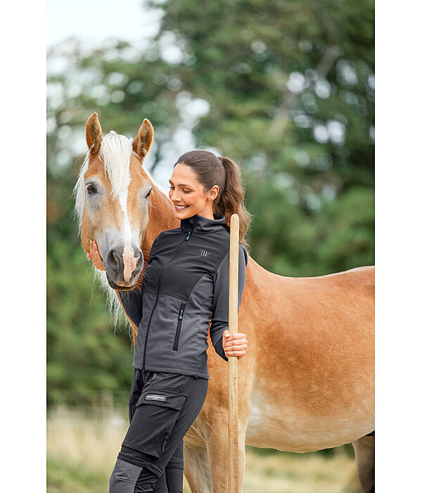 Veste bi-mati�re en polaire nid d'abeille