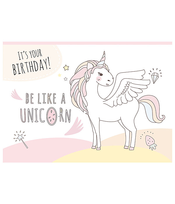 Carte It's your birthday - Be Like a Unicorn