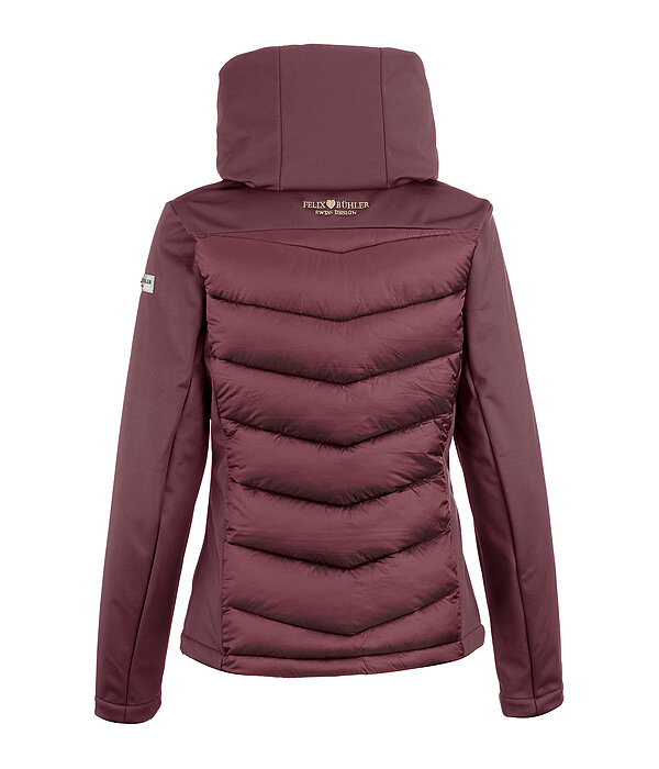 Veste d'quitation  capuche bi-matire avec Softshell  Claire