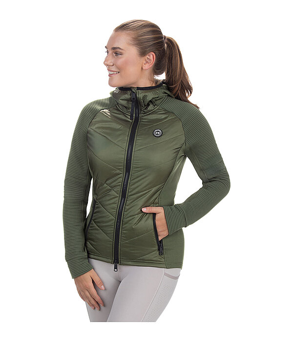 Veste stretch bi-matire  capuche  Lene
