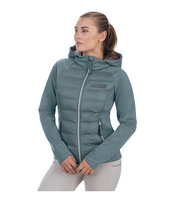 Veste bi-matire  capuche  Jolie