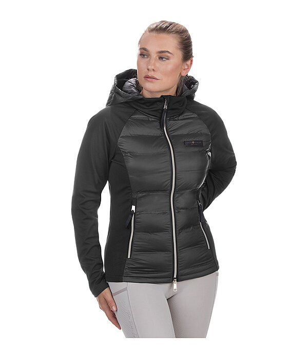 Veste bi-matire  capuche  Jolie
