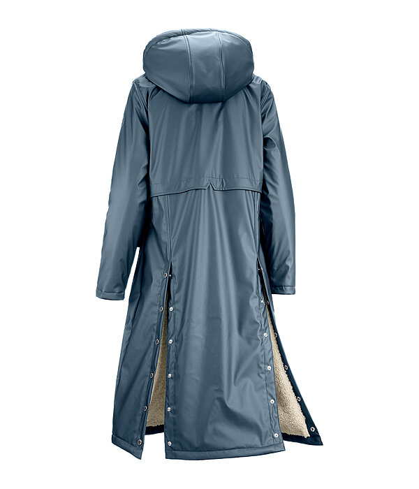 Manteau de pluie long � capuche doubl� en fourrure Teddy  Paris