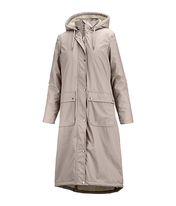 Manteau de pluie long  capuche doubl en fourrure Teddy  Paris