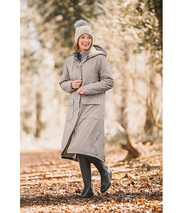 Manteau de pluie long  capuche doubl en fourrure Teddy  Paris