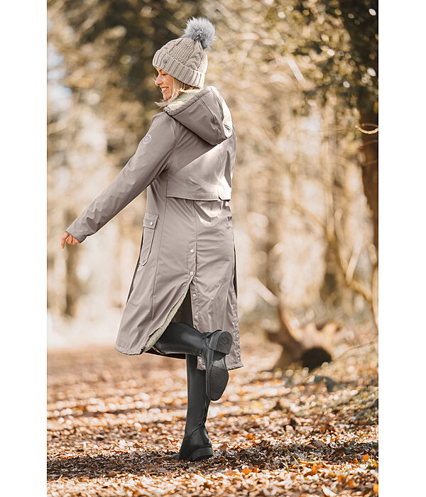 Manteau de pluie long  capuche doubl en fourrure Teddy  Paris