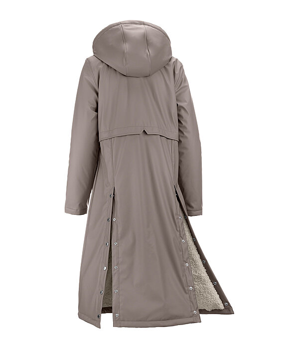 Manteau de pluie long � capuche doubl� en fourrure Teddy  Paris