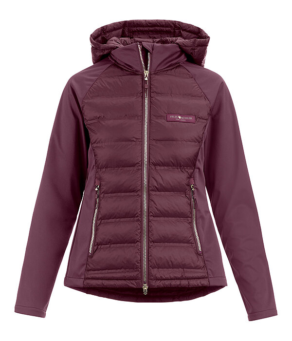 Veste bi-mati�re � capuche  Jolien