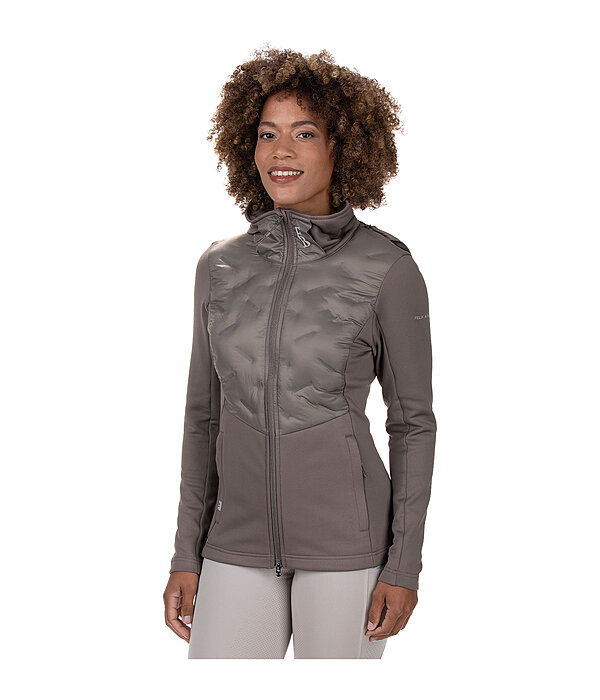 Veste bi-mati�re � capuche  Lina